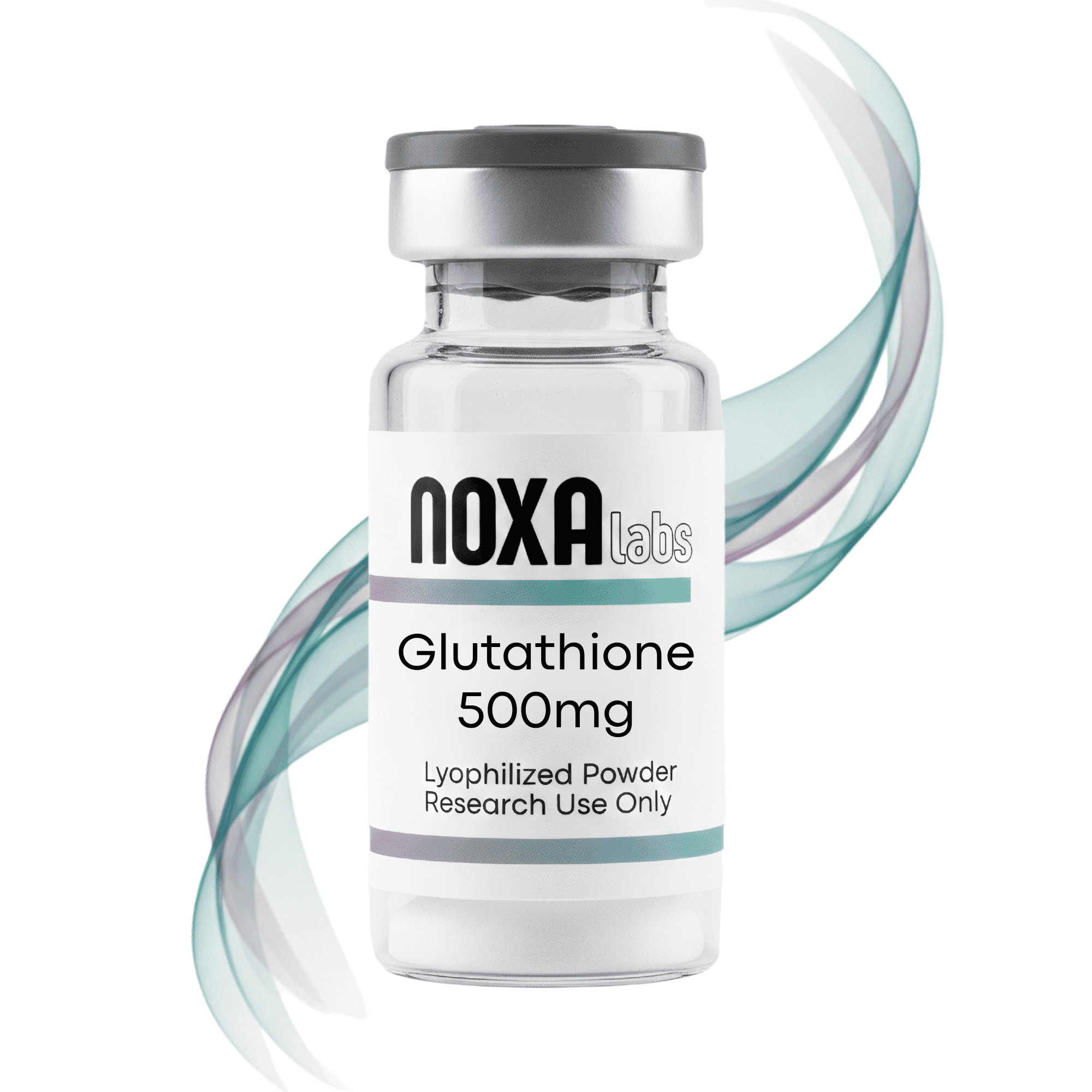 Noxa Labs Glutathione 500mg bottle for research use only.