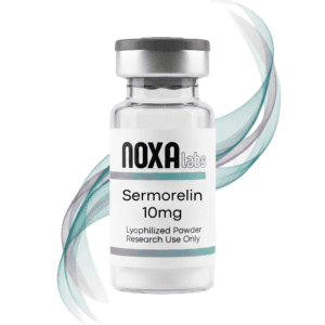 Noxa Labs Sermorelin 10mg vial for research use only.